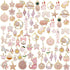 40pcs(20PAIRS) Assorted Gold Plated Enamel Animals Fruit Moon Star Dainty Dangle Flowers Pendants Charms for Jewelry Making Necklace Bracelet, Pin...
