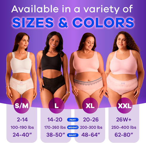 Always Discreet Adult Incontinence Underwear for Women and Postpartum Underwear, Extra Large, Up to 100% Bladder Leak Protection, 15 Count...