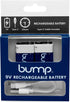 bump 9 Volt Rechargeable Batteries - 2 Pack - Lithium Ion, High Output, Fast & Long Lasting USB Charge, Use w/Smoke Alarms/Detectors, Transistor R...