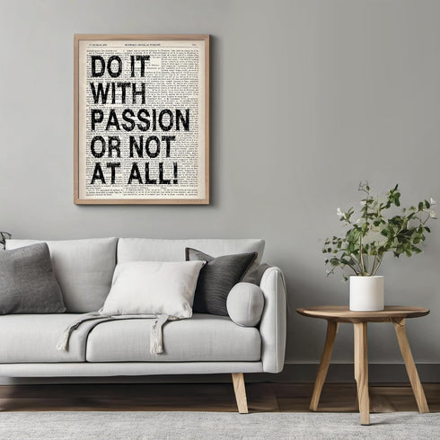 Posterizer 1 pcs-do it with passion or not at all-Motivational & Inspirational Art-Decor for Home & Office- UNFRAMED Wall Art...
