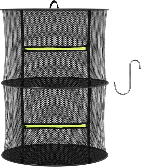 Herb Drying Rack - Mesh Drying Rack - Herb Drying Rack Hanging with Green Zipper & Garden Pruning Shears for Drying Herb - Hanging Drying Rack - P...