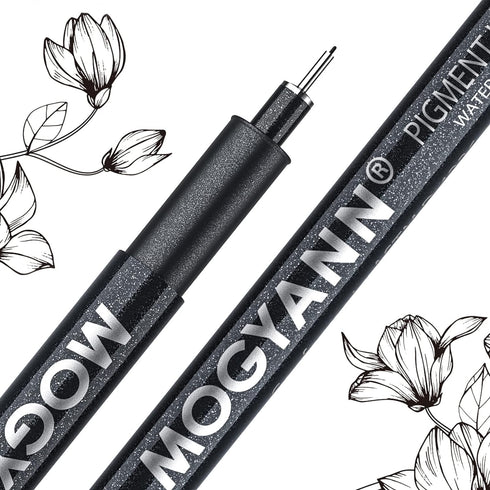 Mogyann Drawing Pens Black Art Pens for Drawing 12 Size Waterproof Ink Pens for Artists Sketching, Manga, Writing...