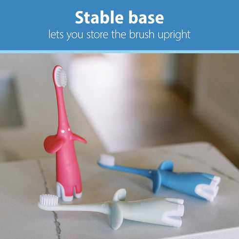 Dr. Brown's Infant-to-Toddler Toothbrush, Elephant, Pink, 0-3 Years...