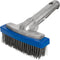 BlueStars Heavy Duty 5in Swimming Pool Brush with Stainless Steel Bristle Wire and Aluminium Handle 5" - Suitable for Tackling Stubborn Stains on ...