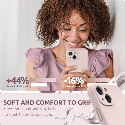 SURPHY Compatible with iPhone 13 Mini Case with Screen Protector, (Camera Protection + Soft Microfiber Lining) Liquid Silicone Phone Case 5.4 inch...