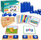 Wooden CVC Reading Spelling Game for Kids, Sight Words Flash Cards for Preschool Kindergarden Learning Activities, Montessori Educational Toys Gif...