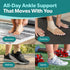 BraceAbility Elastic Ankle Support Brace - Lightweight Slip on Foot and Ankle Compression Sleeve for Gymnastics, Dance, Sports, Running, Exercise,...