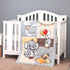 Elephant Moon Crib Quilt for Baby Boys and Girls | Microfiber Crib Comforter for Standard Size Crib | Super Soft Reversible Baby Quilted Blanket...