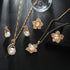 17IF Pearl Flower Earrings Necklace Gold Jewelry Sets For Women Bride Bridesmaids Wedding Party Prom, Dainty Mother Day Jewelry Gifts...