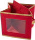Simplify Holiday Salad Plate Dinnerware Storage Box | 9.45 Inch | Christmas China | 12 Felt Dividers | Tableware Setting | Red...