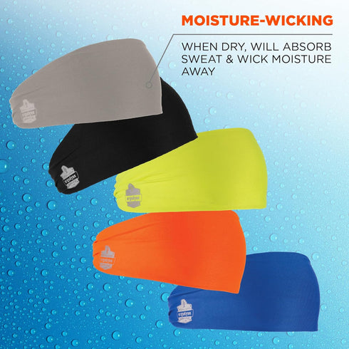 Ergodyne Chill-Its 6634 Cooling Headband, Sports Headbands for Men and Women, Moisture Wicking...