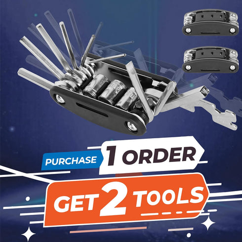 Voro Motors 2 Packs Bike Multifunction Tools, Bike Tool Kit 12 In 1 Lightweight Stainless Steel Bicycle Multi tool,Safety Locking, Survival Gear W...