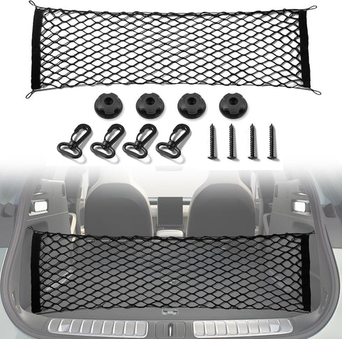 Amiss Cargo Net Stretchable. Adjustable Elastic Trunk Storage Net with Hook for SUVs, Cars and Trucks, Car Exterior Accessories (43.3x15.8 Inch)...