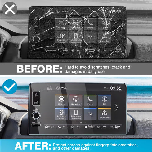 Karltys 2 Pack Screen Protector for Honda CR-V Accessories/HR-V EX-L 2023-2025 & Civic 2022-2025 9-Inch Touchscreen, Anti Glare Anti Fingerprint T...
