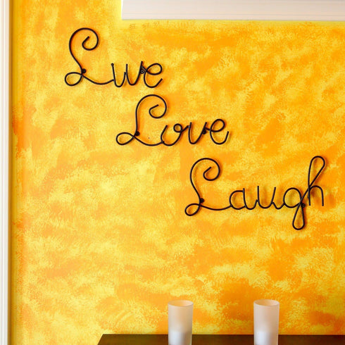 Super Z Outlet Live Love Laugh Set 3 Wall Mount Metal Wall Word Sculpture, Wall Decor...