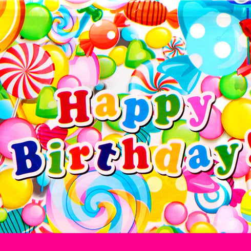 Sweet Candy Lollipop Plastic Tablecloth for Candyland Themed Birthday Party Baby Shower Decoration,Rectangle Disposable Table Cover - 52 x 90 inch...
