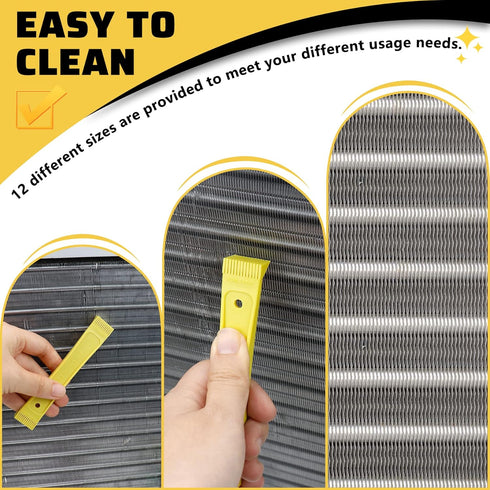 Air Conditioner Condenser Fin Cleaning Brush,Condenser Fin Straightener Fin Comb and Refrigerator Coil Cleaning Whisk Brush,Air Conditioner Cleane...