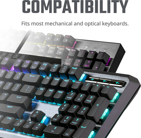 Cooler Master PBT Doubleshot Backlit Keycap Upgrade Set Sakura Pink for Mechanical Keyboards, Compatible with Standard US 104 Layout Keyboards (KC...