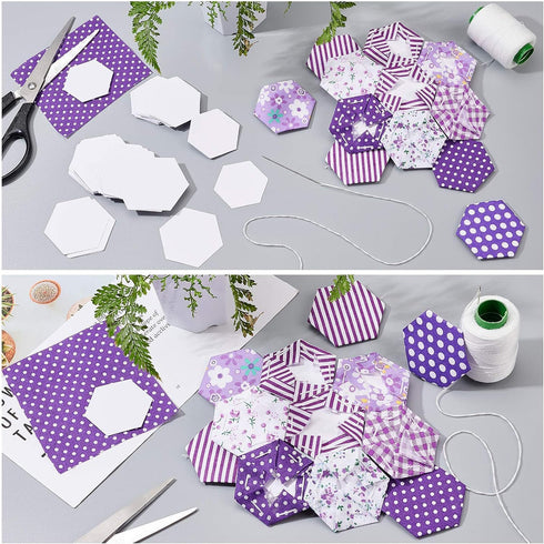 Hex Patchwork Templates,100Pcs Hexagonal Paper Piecing Template DIY Patchwork Modelboard Quilting Templates Sewing Craft DIY Stitching Tool (22mm ...