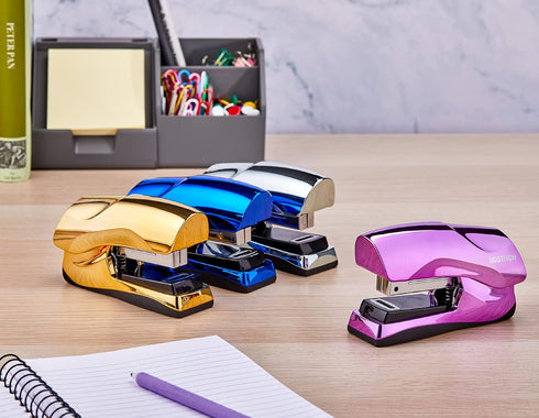 Bostitch Office Heavy Duty Stapler, 40 Sheet Capacity, No Jam, Half Strip, Fits into the Palm of Your Hand, For Classroom, Office or Desk, Metalli...