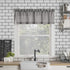 No. 918 Parkham Farmhouse Plaid Semi-Sheer Rod Pocket Kitchen Curtain Valance and Tiers Set, 54" x 24", Black/White...