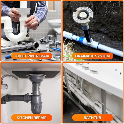 Inside Pipe Cutter for PVC Pipe, Cutter Tool Set with Scale Adjustable Depth Gauge, 5PCS Saw Blades and Hex Shank, Internal Plastic ABS Pipe Cutte...