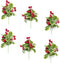 M2cbridge Pack of 6 Christmas Red Berries Artificial Holiday Floral Picks Ornaments...