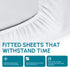 White Classic Fitted Hospital Bed Sheets, Cotton Fitted Sheet with 200 Thread Count, Soft Standard Sheets for Hospital Bed Size: 36" x 80" x 9"...