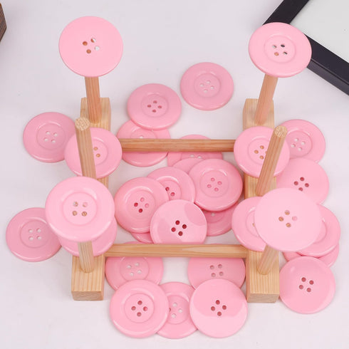 YAKA 50pcs 4 Holes Round Sewing Resin Buttons1.5inch/38mm in Bulk for Environmental Sewing Fasteners Scrapbooking DIY Sewing Tailor Crafts Coats C...