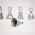 One Dozen 2-inch High Silver Bells Wedding Motorcycle Brass Bells Chrome Plated...