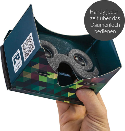Google Cardboard POP! Cardboard + Free Head Strap and Cushion. for Android and iPhone. Fits Every Phone. Including Lenses. 3D Glasses VR Glasses V...