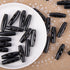 Framendino, 50 Pack 2 Hole Wood Toggle Buttons Oval Horn Wood Button for DIY Clothing Sewing Accessories Black...