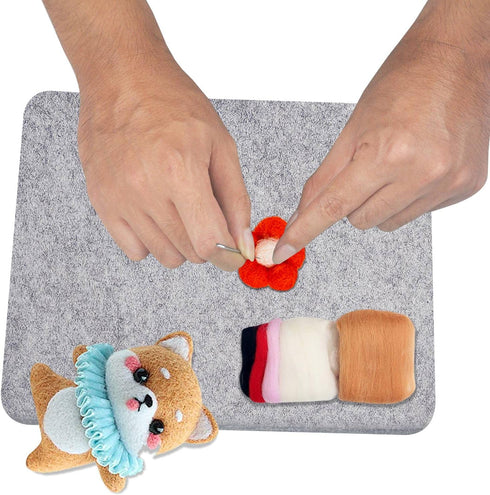 YCWEI YCWEI Needle Felting Pad,100% Natural Wool Needled Felting Mat, 5 x 6 x 1 inch Eco-Friendly Felting Block, Thick and Firm Needle Felting Bas...