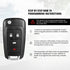 VOFONO Keyless Entry Remote Flip Car Key Fob Fits 2010-2017 Chevy Camaro Cruze Equinox Impala Malibu Sonic/GMC Terrain/Buick Encore Allure Lacross...