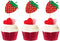 36 Pack Red Strawberry Cupcake Toppers Strawberry Theme Party Cupcake Picks for Birthday Wedding Party Baby Shower Summer Garden Party Decoration ...
