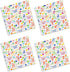 Cackleberry Home Happy Birthday Balloon Dogs Cotton Fabric Napkins 18 Inches Square, Set of 4...