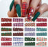 12 Pcs Christmas Nail Art Stickers Winter Cartoon Water Transfer Nail Decals Xmas Snowflake Nail Stickers Christmas Tree Grid Nail Art Design Deca...