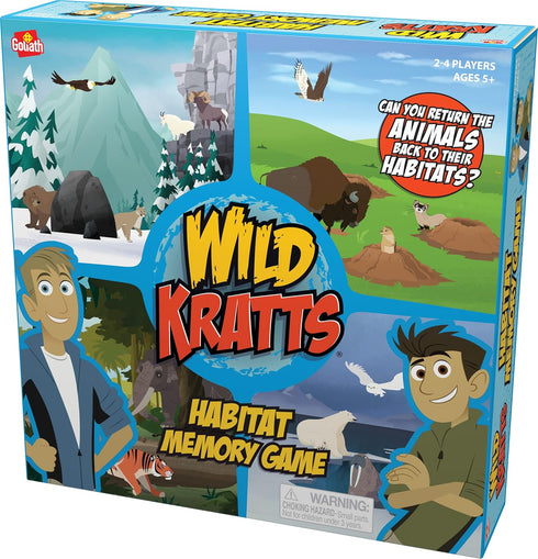 Goliath Wild Kratts Habitat Memory Game - Classic Memory Gameplay with Creative Storytelling - Learn Animal Facts While You Play, Ages 5 and Up, 2...