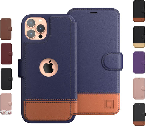 LUPA Legacy Compatible with iPhone 12 Pro Max Case Wallet, Case with Card Holder for Men and Women, Faux Leather Flip Case, Luxury Cover, Desert S...
