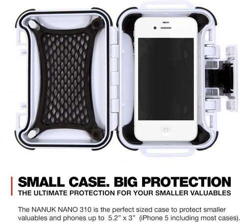 Nanuk 310-0012 Nano Series Waterproof Small Hard Case for Phones, Cameras and Electronics (White)...