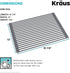 Kraus Multipurpose Workstation Sink Roll-Up Dish Drying Rack, Colander and Trivet in Dark Grey, KRM-11DG...