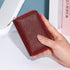 FEITH&FELLY Genuine Leather Credit Card Holder RFID Small Zipper Card Case Wallet for Women & Men...