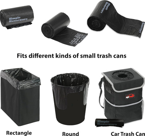 Simple Houseware 4 Gallon Trash Bags, Black, 80 Count...