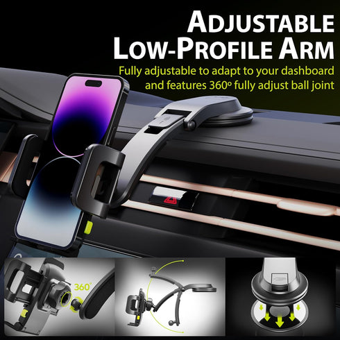 Bracketron TripGrip Wave Dashboard Cell Phone Mount for Car Hands Free Suction Cup Cradle Grip Stand Cellphone Holder......