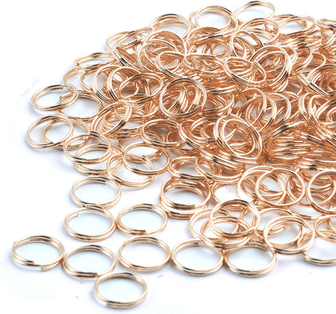 BronaGrand 200 Pieces Small Key Chain Rings Split Ring Key Chains for Keys Organization,10mm Diameter...