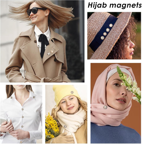 35PCS Pearl Brooch Pins, Safety Pins for Women No Sewing Pant Waist Tightener Cover Up Buttons Sweater Shawl Hat Clip Neckline Pins Double Faux Pe...