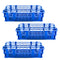 3 Packs Plastic Test Tube Rack, 40 Holes Lab Test Tube Rack Holder for 20mm Test Tubes, Blue, Detachable (40holes)...