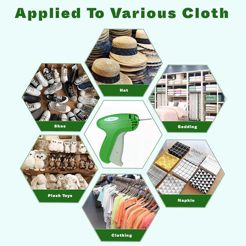 Quick Stitch Clothing Fixer, Micro Mini Stitch Tagging Gun for Clothing, Tagging Stitchy Tool for Clothes with 2000 Black & 2000 White Micro Faste...
