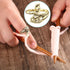 Syhood 6 Pieces Knitting Loop Crochet Ring Adjustable Knitting Loop Ring Peacock Open Finger Holder Thimble Metal Yarn Guide Finger Holder for Qui...