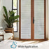 Niviy Frosted Window Film Privacy Window Sticker Non Adhesive Window Vinyl Film Removable Static Cling Window Film UV Protection Striped Pattern f...